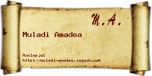 Muladi Amadea névjegykártya